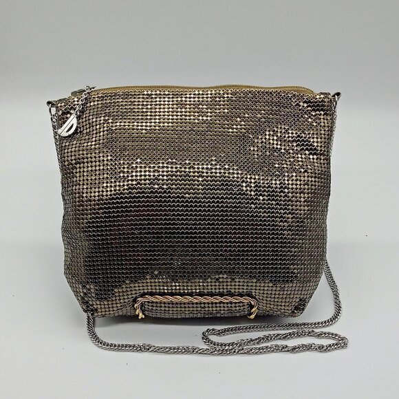 Whiting & Davis Handbags - Vintage Whiting & Davis Golden Bronze Metal Mesh Bag